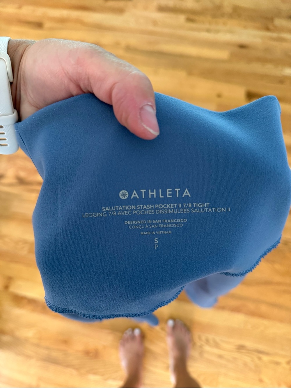 Athleta Sky Blue High-Rise 7/8 Leggings - Picture 4 of 7